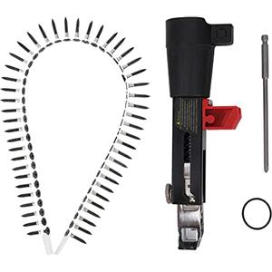 Airshi Pistola a Vite Adattatore Nera, Pistola Sparachiodi a Catena Automatica Durevole, Soffitto a Parete Divisoria per Tavola di Legno in Cartongesso