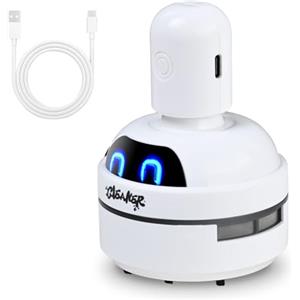 Joyan Mini Aspirapolvere da Tavolo con Manico, 3 Livelli di Aspirazione Regolabili, Aspirabriciole Portatile Ricaricabile USB per Casa Ufficio Scuola, Pulizia Tastiera e Tavolo - Bianco