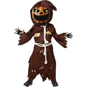 Spooktacular Creations Spaventapasseri Testa di zucca Bobble con maschera di Halloween di zucca per bambini che giocano Rol