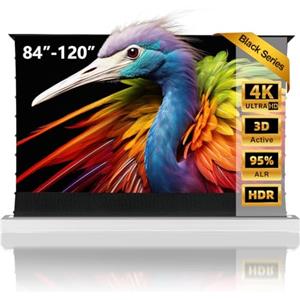 NothingProjector Schermo per Proiettore, 84 Pollici Autoportante Estensibile Elettrico, ALR CLR, Schermo 4K UHD TV Laser, Home Cinema Portatile, per Proiettore Ultra-Corto, Senza Montaggio, Bianco