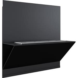 KRATKI Besta Caminetto a bioetanolo per interni | Montaggio a parete, contenitore Biosafe 0,25 l, facile da spegnere e regolare | Certificato TÜV, acciaio verniciato a polvere, nero, 45 x 45 cm