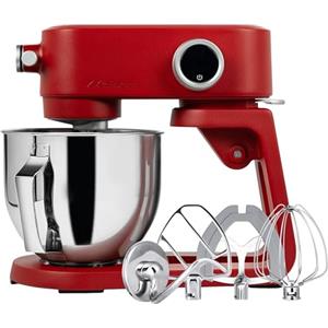 Kraftsman Impastatrice Planetaria Kraftsman in Metallo, 5L Robot da Cucina Multifunzione, 800W, 8 Velocità con Timer, Impastatrice Professionale con 4 Fruste in Acciaio Inox, Ideale per Impasti Duri (Rosso)