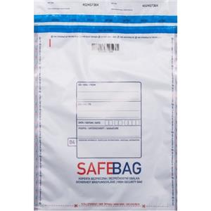 Bong Packaging Sacchetti di sicurezza Safe Bag C3 - 32,1 x 47 4 cm - Bianco/Nero - Conf. 100 pezzi