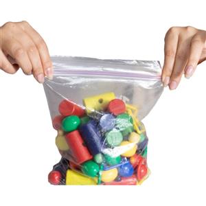 Viva Sacchetti Zip Trasparenti 6x8 cm - 45 micron - Idonei al Contatto con Alimenti - Confezione da 100 pezzi