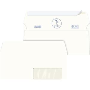 Pigna Busta Kami Strip - 110x230mm - 100gr - Carta Riciclata FSC - Con Finestra - Conf. 500 Pezzi