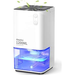 EasyAcc® Deumidificatore Casa Muffa 1200ml Deumidificatore Portatile Elettrico Silenzioso Efficiente Autosbrinamento per Cameretta Bagno Ufficio Armadio Garage