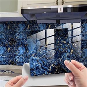 HORIWE 20 adesivi per piastrelle, carta da parati autoadesiva, impermeabile, per cucina, armadio, mobili, tavolo, 20 x 20 cm