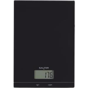 Salter Glass Bilancia da cucina elettronica - Bilancia da forno digitale, funzione di aggiunta e pesatura della tara, display LCD, misura i liquidi, capacità 5 kg, facile da pulire, cucina