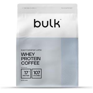 Bulk Proteine del Siero di Latte al Caffè Bulk, Gusto Caramel Latte, 1 kg, 32 Porzioni, 17g Proteine per Porzione, Caffè Reale, Frullato Proteico per Supporto Muscolare