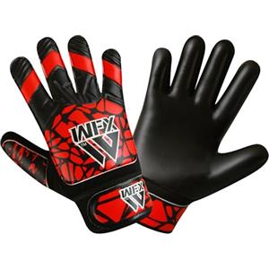 WFX Guanti da Portiere per Bambini Ragazzi e Ragazze, Guanti da Calcio con Doppio Supporto al Polso, Guanti da Portiere per Calcio con Protezione del Palmo (Rosso, Taglia 3 Adatta per Bambini di 5 a 6