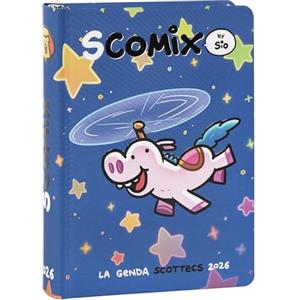 Comix Scottecs by Sio - Agenda Scolastica 16 Mesi 2025-2026, Diario Scuola per Bambini e Ragazzi con Copertina Rigida, Ideale per Scuola Elementare e Media, 12x16.5 cm, Unicottero