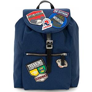 Invicta Zaino a lpino Heritage Patch, Blu, Borsa Donna, Viaggio e Tempo Libero, Eco Material, 20 Lt, Per ragazzi e adulti