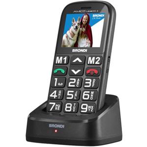 Brondi Amico Unico+ 5,08 cm (2'') Nero Telefono di livello base