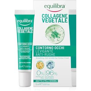 Equilibra, Collagene Vegetale Contorno Occhi Levigante Anti-rughe, 15 ml , Crema con Fitocollagene da Semi di Zucca e Collagen Amino Acids, Vitamina C, Pro-vitamina B5, Dermatologicamente Testato