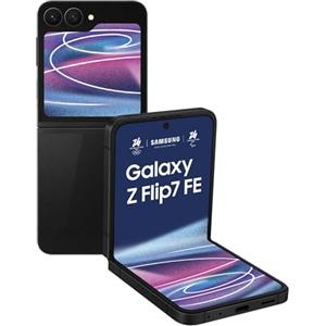 Samsung Galaxy Z Flip7 FE Smartphone AI pieghevole, 3 anni di Garanzia del produttore, RAM 8GB, 128GB, Display 3,4 Super AMOLED/6,7 Dynamic AMOLED 2X, Fotocamera 50MP, Black [Versione italiana]
