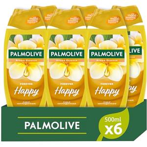 Palmolive Bagnoschiuma Aroma Essence Forever Happy 500ml I Con tecnologia di profumazione per migliorare l'umore I 95% di ingredienti di origine naturale* I Vegano I Bottiglia riciclabile