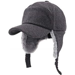Gisdanchz Berretto da Baseball Invernale Cappello Lana Golf Invernali Trucker Russo Lungo Ragazzo Visiera Cotone Inverno Protezioni Cappelli Pesca Berretto Baseball Uomo Donna Invernale cap Deep Grey
