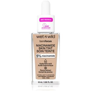Wet n Wild Bare Focus Niacinamide Skin Tint 32 ml - Fondotinta Leggero e Idratante con Niacinamide e Acido Ialuronico, Tonalità Natural Light