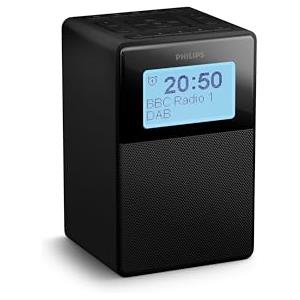 Philips TAR5100 Radio sveglia DAB FM a prova di schizzi con USB e Bluetooth, realizzata in materiale PCR sostenibile