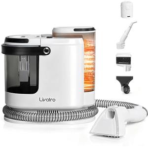 Livatro Lavatappeti e Divani Lava e Asciuga, 1700W Pulitore a Vapore per Divani, 15KPa Lava Tappezzeria, Pulisci Divani a Vapore, Serbatoio da 1,6 L, per Pulito, Mobili Imbottiti, Divani, Auto