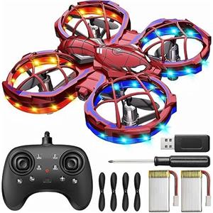 Innofans Drone Spider Mini per Bambini, Drone Telecomandato per Principianti con Evitamento Ostacoli, Giocattolo per Bambini 3+ Anni, 3 Velocità, 360°, Volo Stazionario Automatico - Regalo Compleanno o Natale