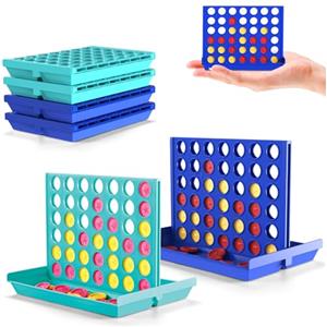 Pup Go 4 in Linea Mini per Bambini di 3 Anni +, Gioco da Viaggio Perfetto per Bambini, Giocattolo Educativo Classico Ideale per Auto, Aereo, Treno, Strategia Portatile per 2 Giocatori (4 pezzi)