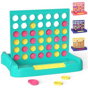 Pup Go ioco di Società 4 in Linea per Bambini e Adulti da 3+，Regali Natale per Bambina and Ragazzo, Gioco di Strategia Educativo da Tavolo, Portatile da Viaggio per 2 Giocatori, con 6 Pedine (Verde)