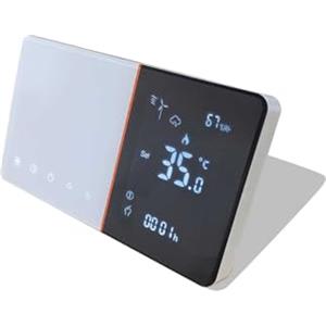 A2ZWORLD Termostato WIFI Per Scatola 503 e 502, Cronotermostato Per Caldaia A Gas (Boiler), Rettangolare Con Funzione Con Meteo, 230V 5A, APP Tuya e Smart Life, Compatibile Con Alexa/Google