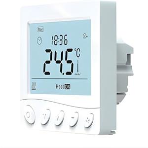 A2ZWORLD Termostato Digitale 220V da Incasso, Cronotermostato Settimanale con Tasti Manuali, Schermo LCD Retroilluminato, Per Caldaia a Gas, Installazione a Incasso Scatola 502 o 86x86mm