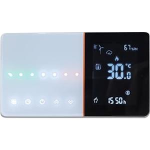 LEDLUX LL0253 - Termostato Wi-Fi da parete per caldaia a gas, scatola 503 da incasso, versione italiana, digitale, programmabile, compatibile con Amazon Alexa Echo, 3 A, 220 V (Nero)