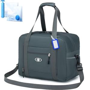 BAGZY Bagaglio a Mano 40x30x20 Wizzair Borsa da Viaggio 25L Borse per Aereo Impermeabile Borsa Viaggio Pieghevole per Ospedale Parto Weekend Sportiva Tracolla Uomo Donna con Sacchetti Sottovuoto