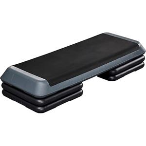 Yaheetech Step da Aerobica Piattaforma Step con 3 Altezze Regolabili Stepper per Fitness per Allenamento Domestico Palestra Ufficio 109,5 x 42 cm Grigio