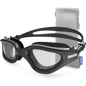 OMID - Occhialini da nuoto, comodi, polarizzati, anti-appannamento, per adulti