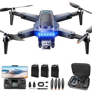 HYTOBP Drone GPS con Telecamera 4K Stabilizzato HYTOBP P17 Dotato di Motore Brushless, Ritorno Auto, Trasmissione 5G e 50 Min Autonomia - Kit Completo con 3 Batterie(Medio)