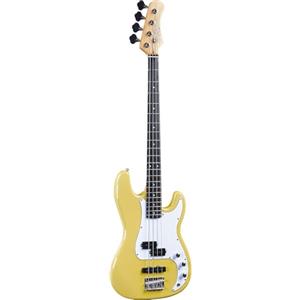 EKO GUITARS - VPJ-280 Cream, Basso Elettrico 4 Corde, Serie Tribute Starter, Corpo in Pioppo, Manico in Acero, Tastiera 21 Tasti in Resina Eko WPC, Colore Cream