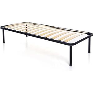 DOLCI SOGNI Singolo Letto 90x190 cm Altezza 35 cm, Rete Ortopedica 4 Piedi Letto Smontabili a Doppio Bullone, Rete Doghe 90x190