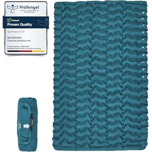 Naturehike Materassino gonfiabile ultraleggero, leggero, singolo, per esterni, compatto e resistente all'umidità, per backpacking, campeggio, livello di ingresso (Blu scuro - Doppio)