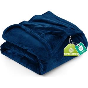 Utopia Bedding Coperta Pile Blanket [259x228 cm, Marino] Coperta Calda per Letto, Divano, Sedia e Divano - 300 GSM Morbida, Accogliente e Spessa per Tutte le Stagioni