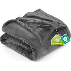 Utopia Bedding Coperta Pile Blanket [150x200 cm, Grigio] Coperta Calda per Letto, Divano, Sedia e Divano - 300 GSM Morbida, Accogliente e Spessa per Tutte le Stagioni