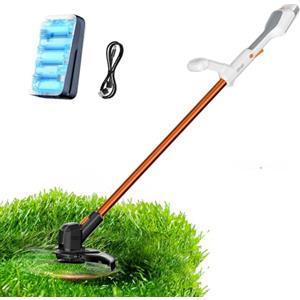 Litheli Decespugliatore Elettrico, Tagliabordi a Batteria, Larghezza di Taglio 25CM, Batterie Ricaricabili 2.0Ah, Decespugliatore a Batteria