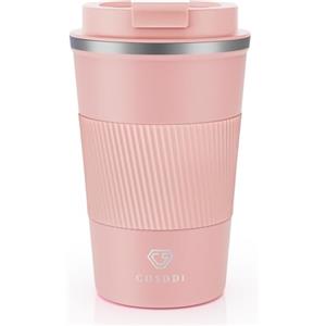 CS COSDDI Tazza Termica,Tazza da Viaggio per Caffe,Beuta da vuoto in acciaio inossidabile,Tazza termica da viaggio con coperchio a prova di perdite -Adatta a Caffe Te e Altre Bevande