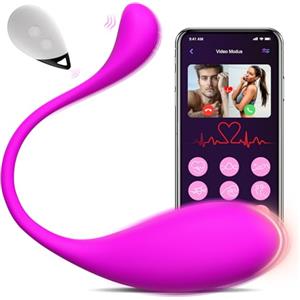 HIVEFUN Vibratoreper Donna Wireless Sexytoysys Vibratore con APP, Vibratoriper Ovetto Vibrante Donna Telecomando con 9 Modalità, Bluetooth Toys Sessuali Vibratori Comando a Distanza Sex Toys Viola