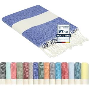 Flora Furora furora HOLIDAY Telo Mare Grande, cotone 100x200 cm | Telo Spiaggia antisabbia | Asciugamano Mare Fouta, frange e angoli - Pareo Donna Uomo Ragazzi | Pic Nic Beach Towel Coperta, lungo leggero