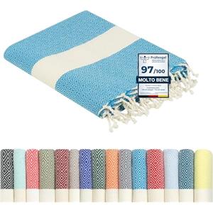 Flora Furora furora HOLIDAY Telo Mare Grande, cotone 100x200 cm | Telo Spiaggia antisabbia | Asciugamano Mare Fouta, frange e angoli - Pareo Donna Uomo Ragazzi | Pic Nic Beach Towel Coperta, lungo leggero