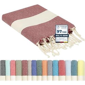 Flora Furora furora HOLIDAY Telo Mare Grande, cotone 100x200 cm | Telo Spiaggia antisabbia | Asciugamano Mare Fouta, frange e angoli - Pareo Donna Uomo Ragazzi | Pic Nic Beach Towel Coperta, lungo leggero