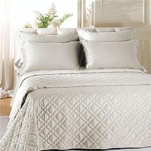 Caleffi - Copriletto-trapuntato Raso Tinta Unita Matrimoniale Bianco