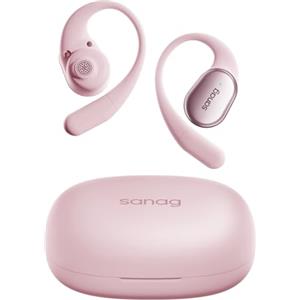 SANAG C16S Cuffie Sport, Auricolari Bluetooth 5.4, 500mAh, 56 Ore Cuffie Wireless con HiFi Stereo, Cuffiette Bluetooth Senza fili con IPX4 Impermeabili per Uomini, Donne- Pink