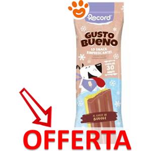Record Gusto Bueno Gelato per Cani alla Banana 50g - Snack Rinfrescante e Nutriente Pronto in 30 Minuti