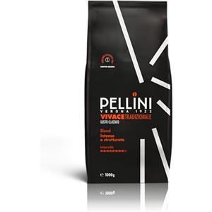 Pellini N.82 Vivace, Caffè in Grani per Espresso 1 kg, Miscela Classica Arabica e Robusta dal Gusto Deciso e Bilanciato, Caffè in Chicchi a Tostatura Media