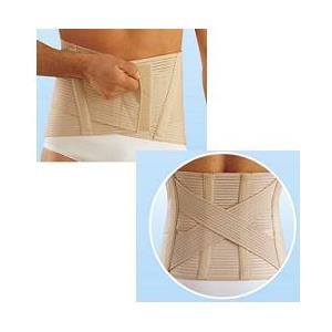Scudotex Corsetto Ortopedico Cotton Cross Naturale cm 27 - Tessuto Traspirante e Stecche Estrabili